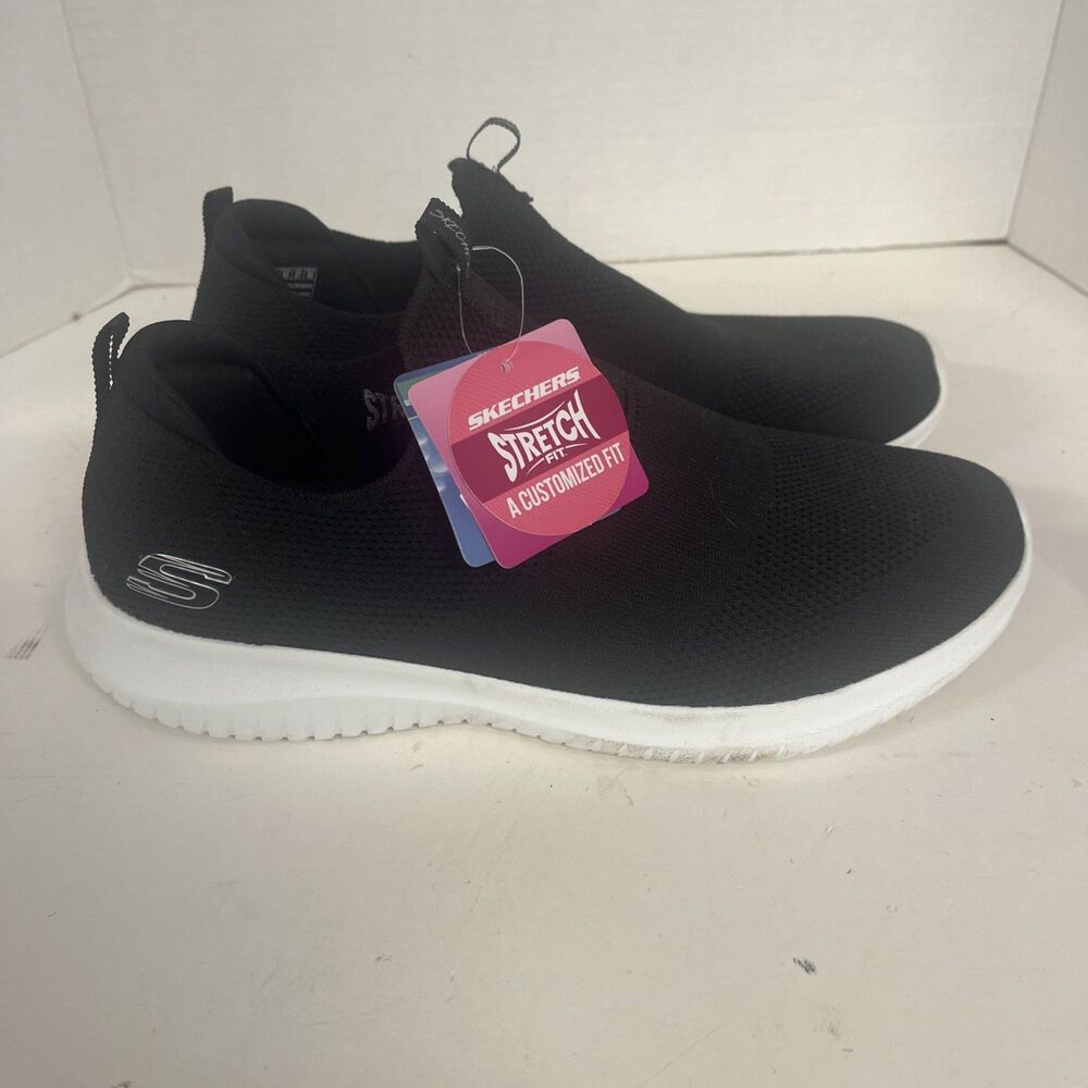 Skechers Stretch Shoes Women’s 10 Black Slip In 12837TX New With Tags